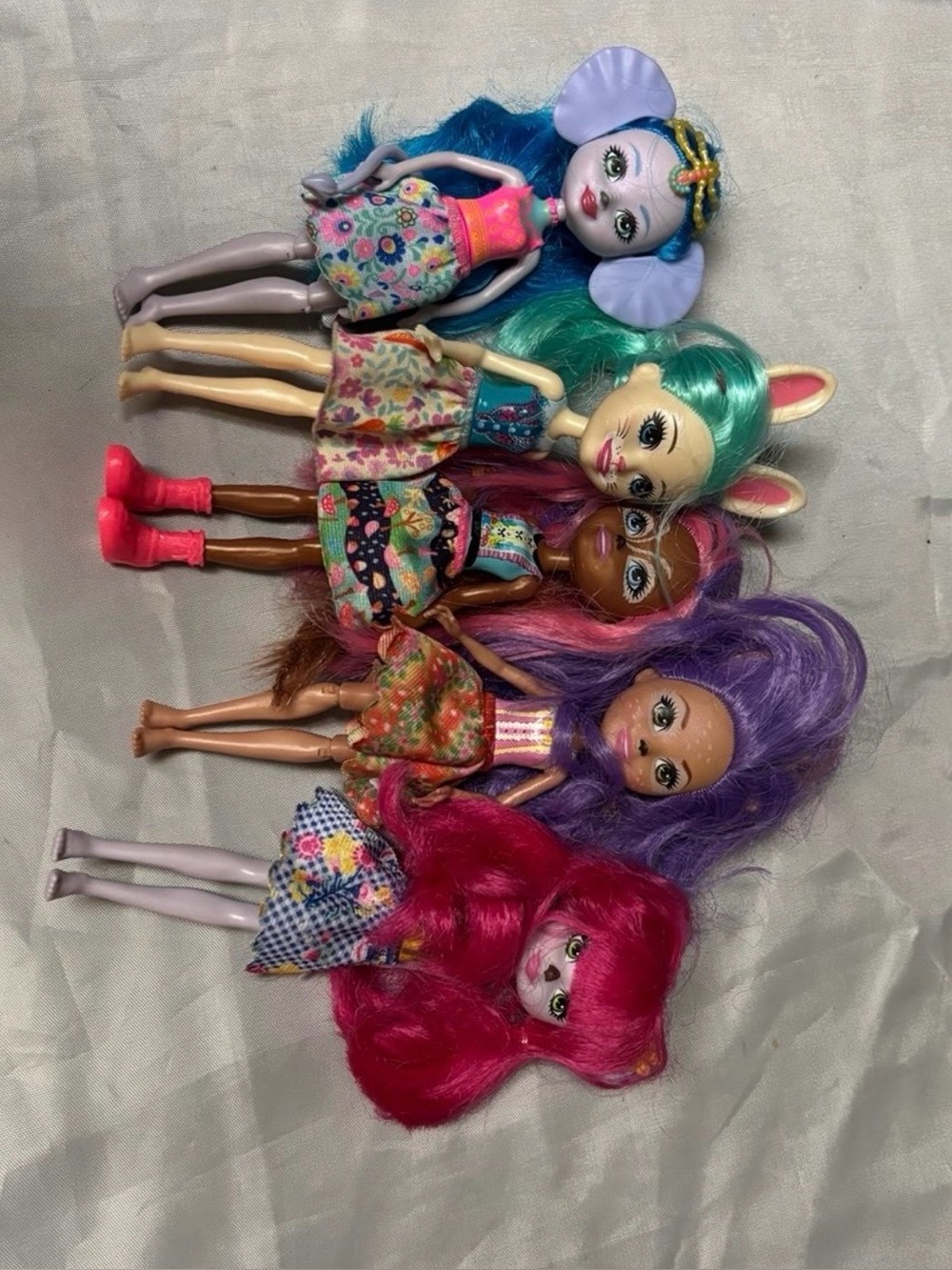 Lot of 5 Enchantimals Woodland Animal Dolls